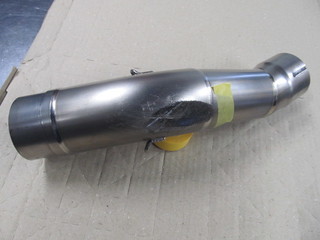 バイク チタンマフラーテールパイプ 凹み修理 キズ取り磨き 岩手県盛岡市 街の溶接屋オーテック 各種溶接 修理 製作 加工