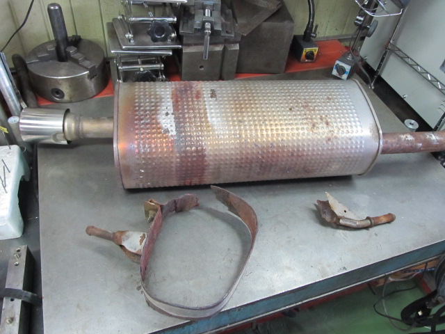 ステンレスマフラーバンド ワンオフ製作 自動車部品修理再生 岩手県盛岡市 街の溶接屋オーテック 各種溶接 修理 製作 加工